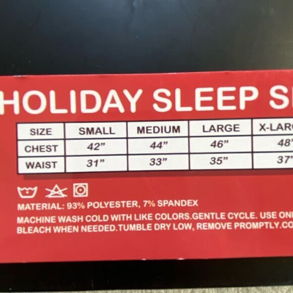 ANDE Holiday Men’s Small Pant and T-Shirt Sleep Set - Festive Flamingos - Picture 2 of 5